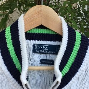 Ralph Loren men’s XL , 100% cotton cable sweater. Never worn. Best of Dbl zipper
